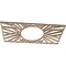 Ekena Millwork Hoover Wood Fretwork Pierced Ceiling Medallion, Red Oak, 18"W x 9"H x 6 5/8"ID x 3/8"T CMWP18X09X0375HORO - alternate 3